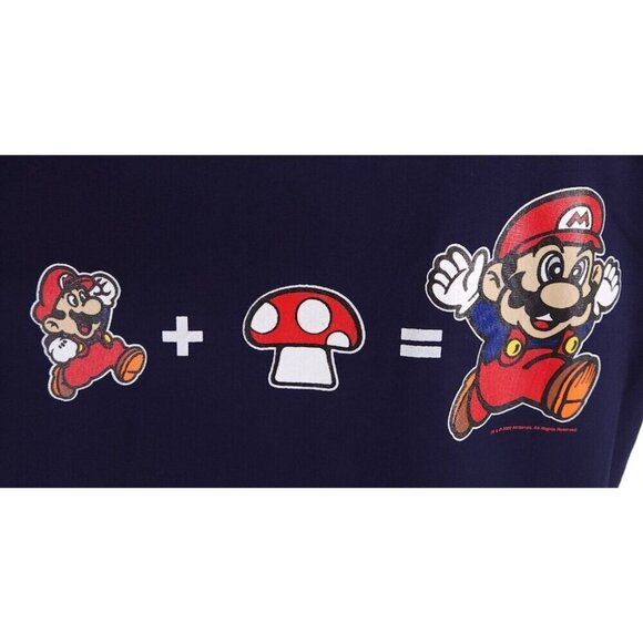 Vintage 2002 Nintendo Super Mario Logo Graphic SS Shirt Size L Mens Embroidered - Picture 3 of 10